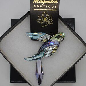 Swarovski Paradise Bird Sterling Silver Brooch